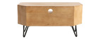 Mueble TV angular de madera de mango maciza y metal 100 cm VIBES